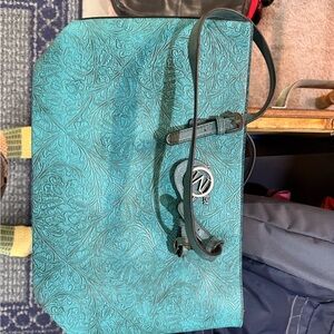 Montana West Teal and Brown Handbag